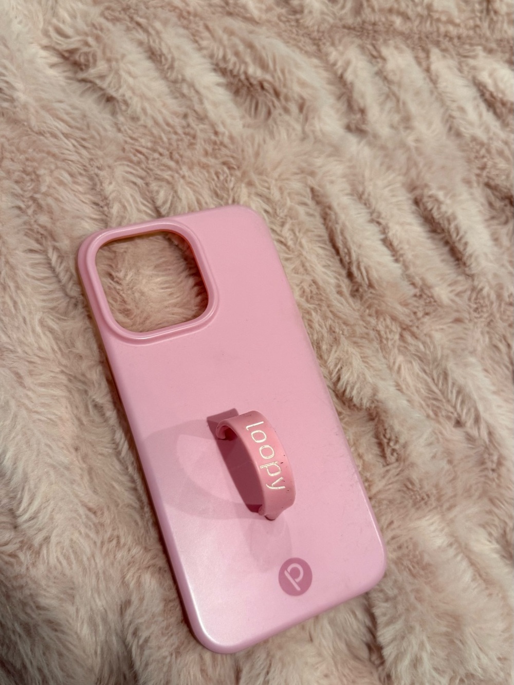 Loopy Case Pink Phone Case with Right Hand Loop